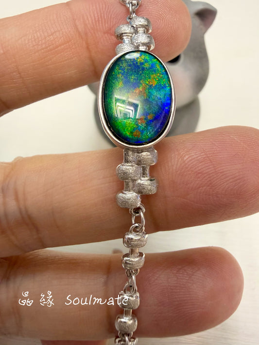 斑彩石手鏈 （石12x16mm)