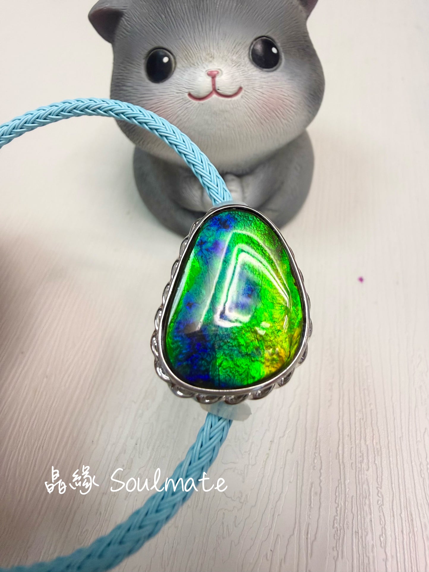 斑彩石盒子 19x24mm (石15x21mm)