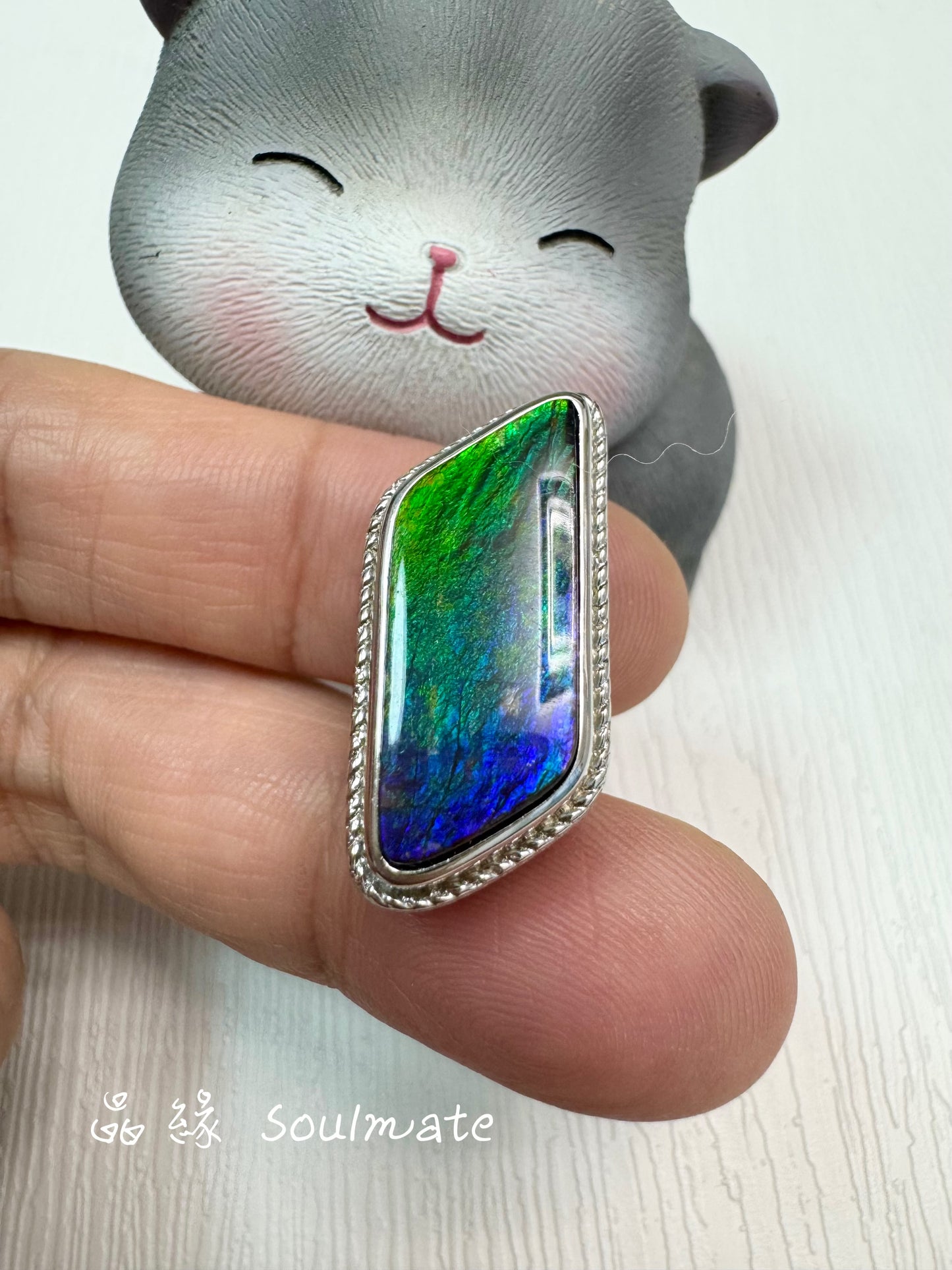 斑彩石盒子 13x26mm (石9x22mm)