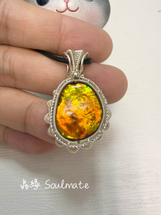 斑彩石吊墜 16x20mm