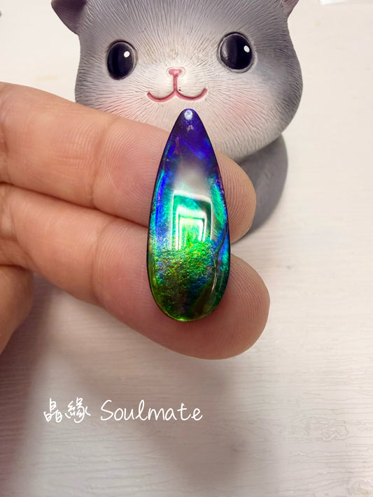 斑彩石裸石 10x28mm