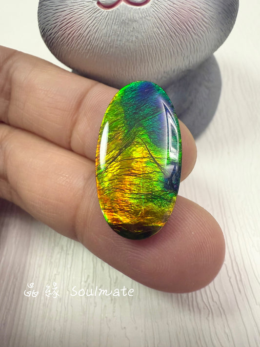 斑彩石裸石 14x26mm