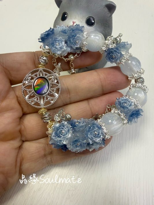斑彩石盒子 20x22mm (石8x10mm)