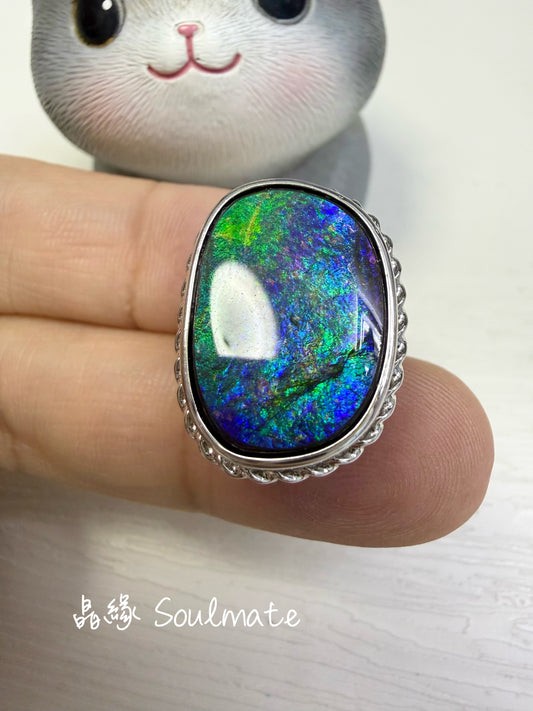 斑彩石盒子 （石12x18mm)