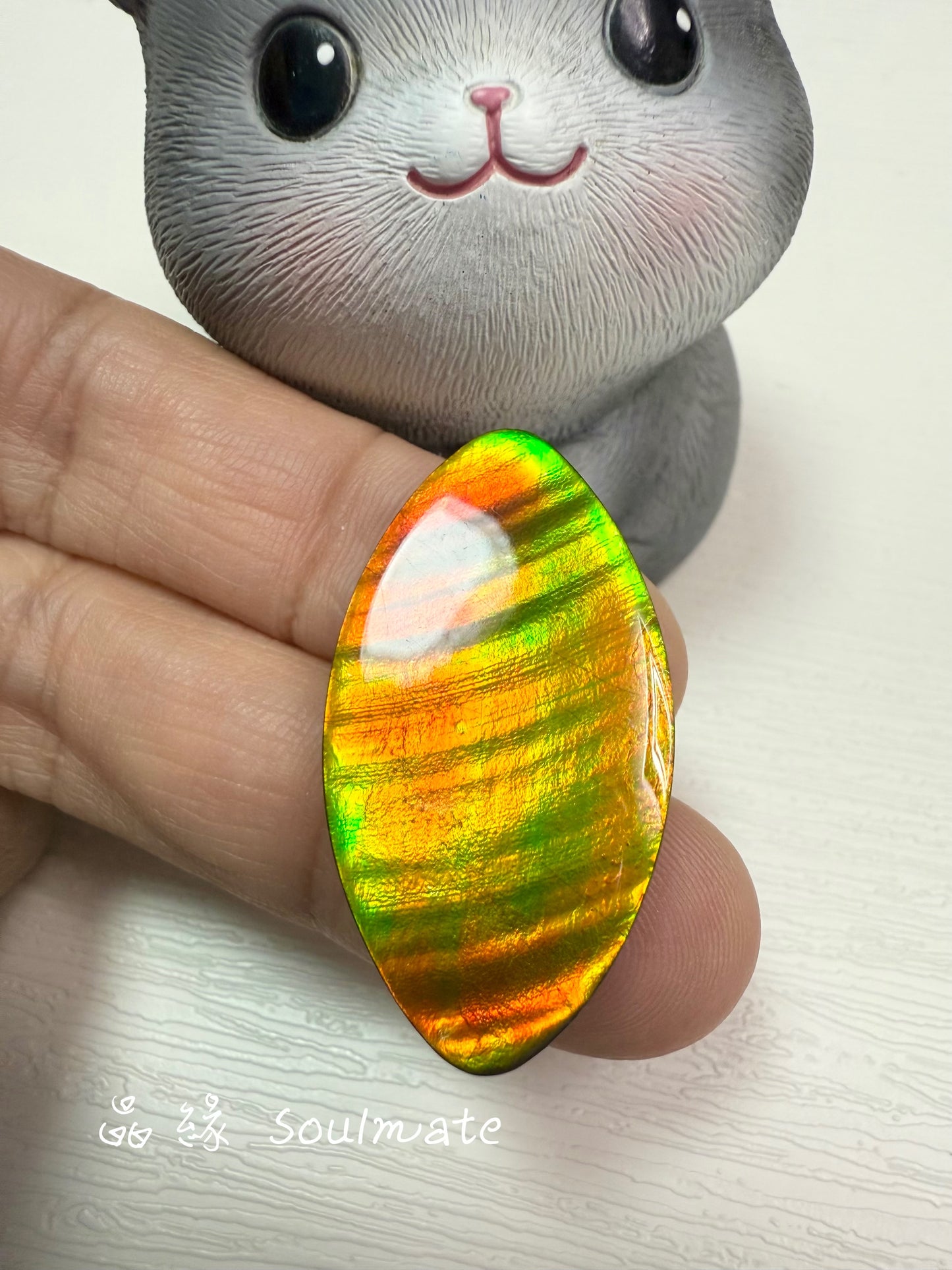 斑彩石裸石 19x35mm