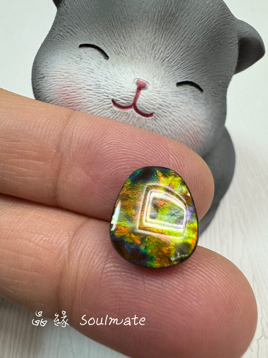 斑彩石裸石 11x12mm
