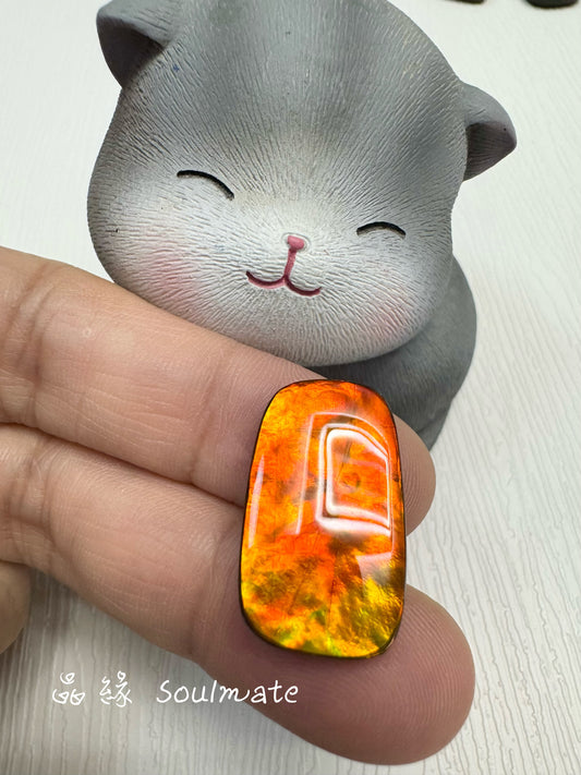 斑彩石裸石 14x23mm