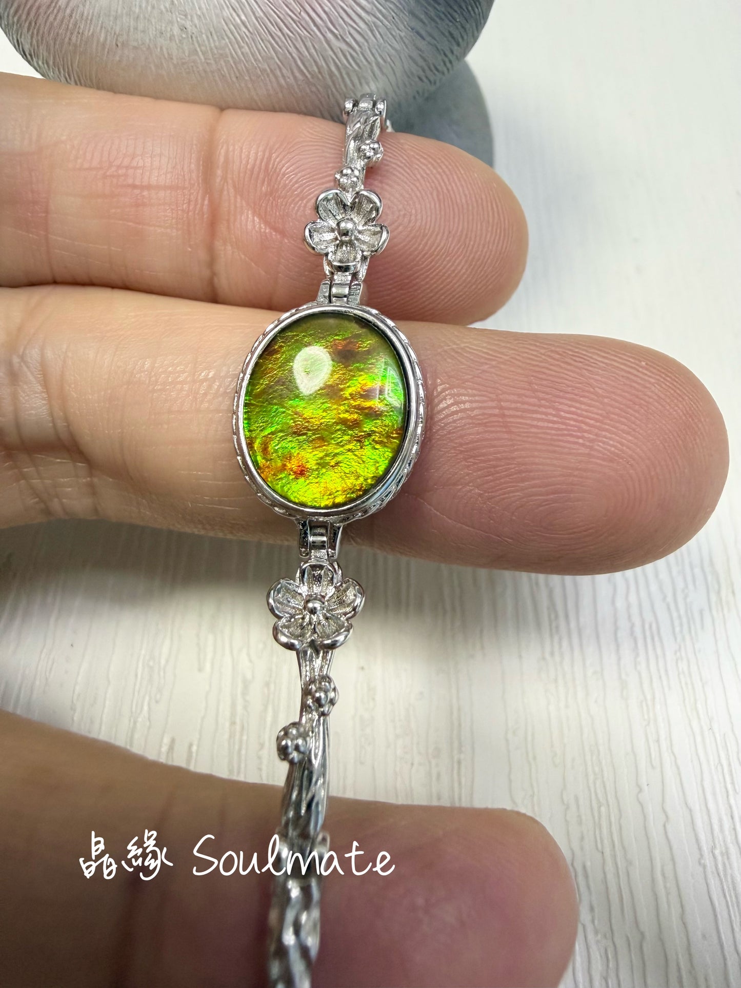 斑彩石手鏈（石10x12mm)