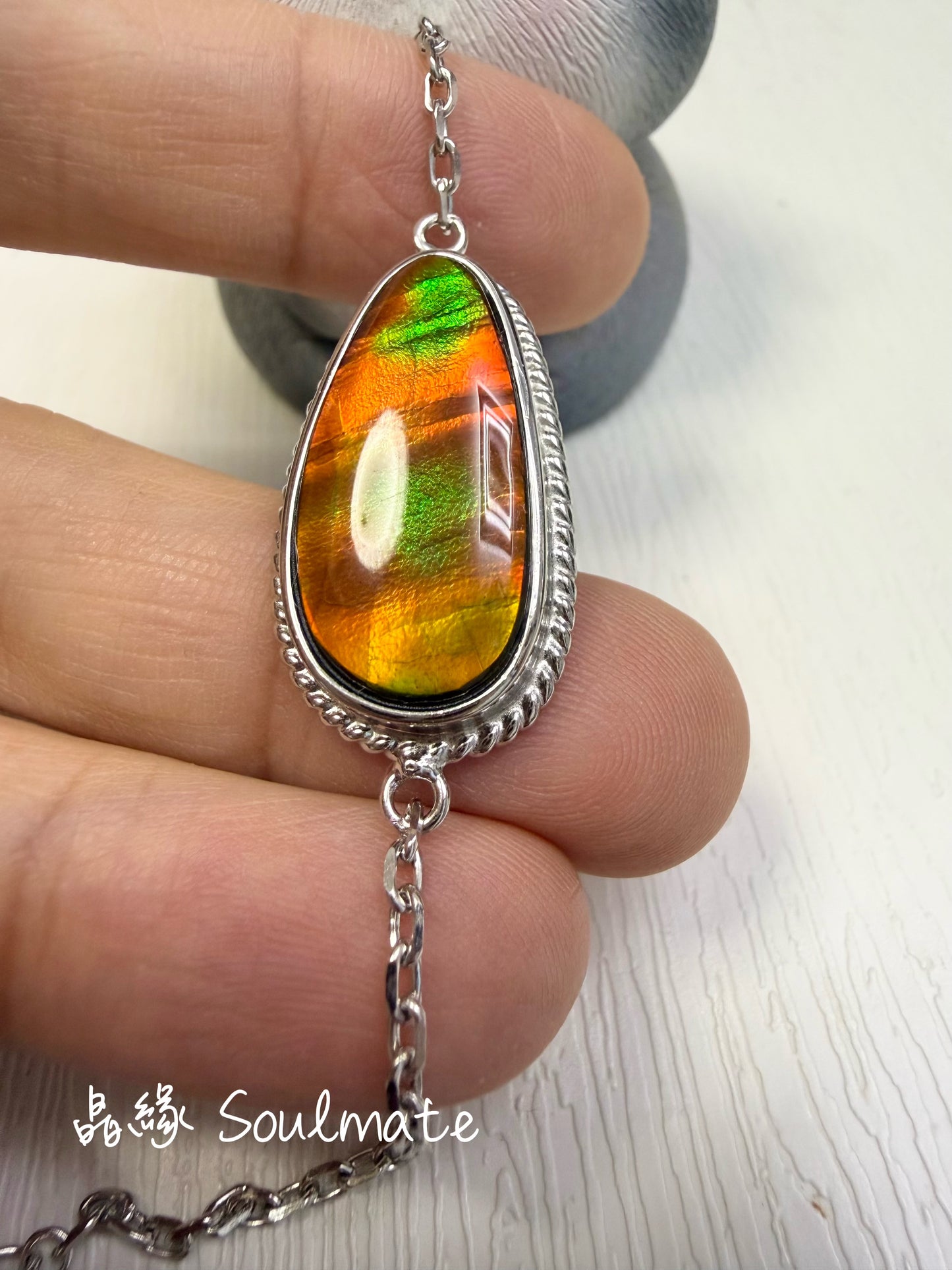斑彩石手鏈 15x26mm (石11x22mm)
