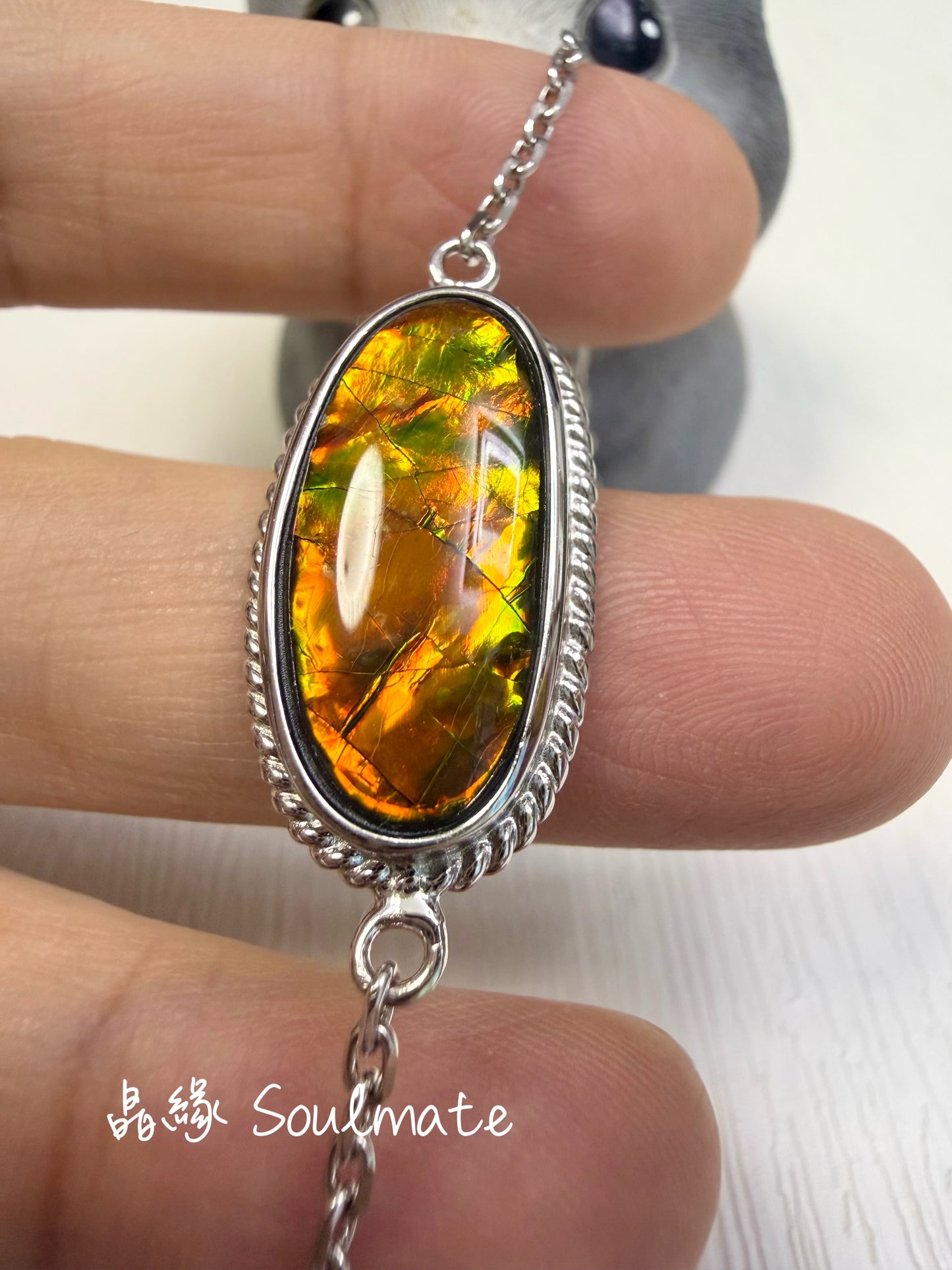 斑彩石手鏈 14x24mm (石10x20mm)