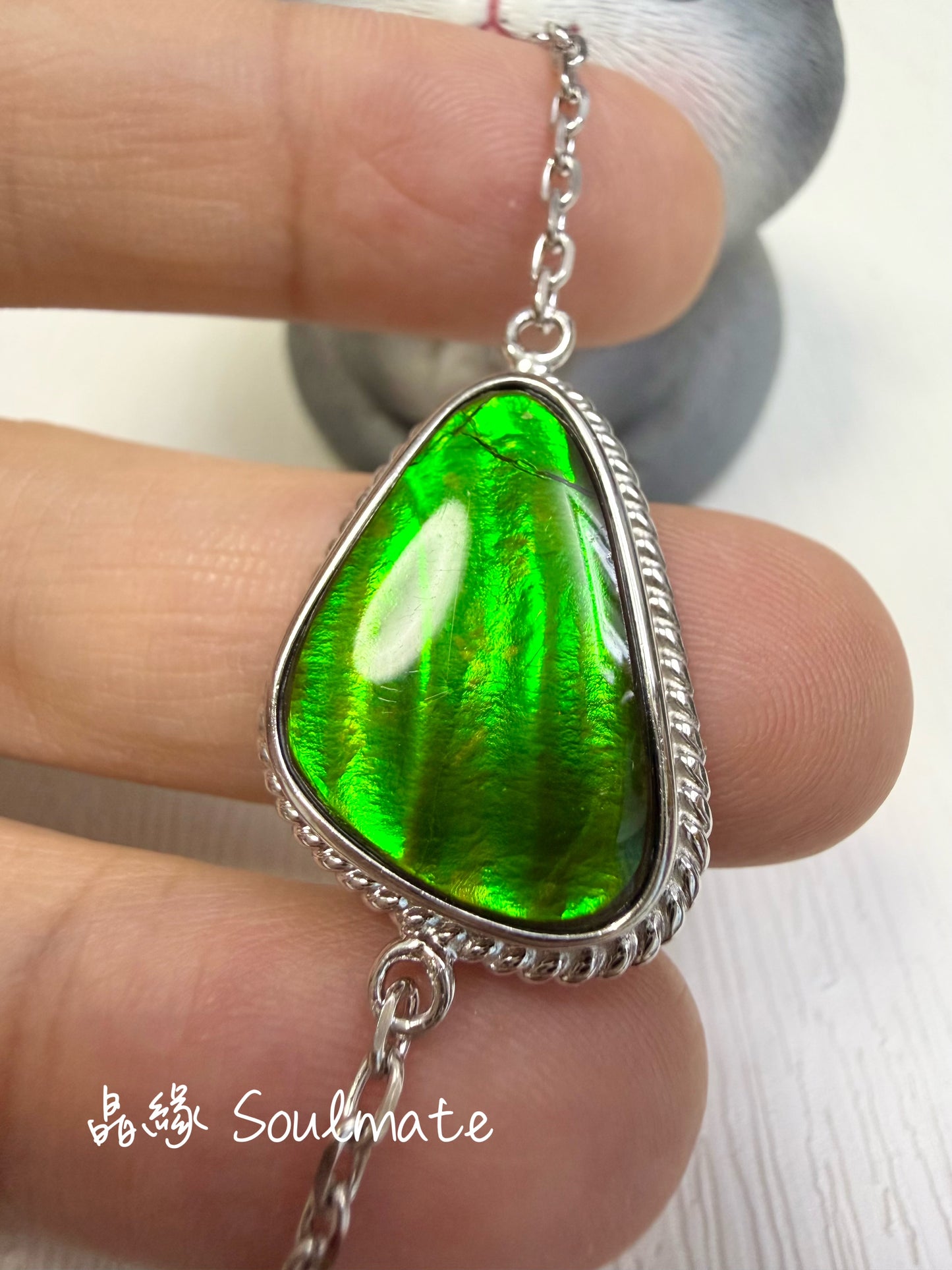 斑彩石手鏈 18x24mm (石14x20mm)