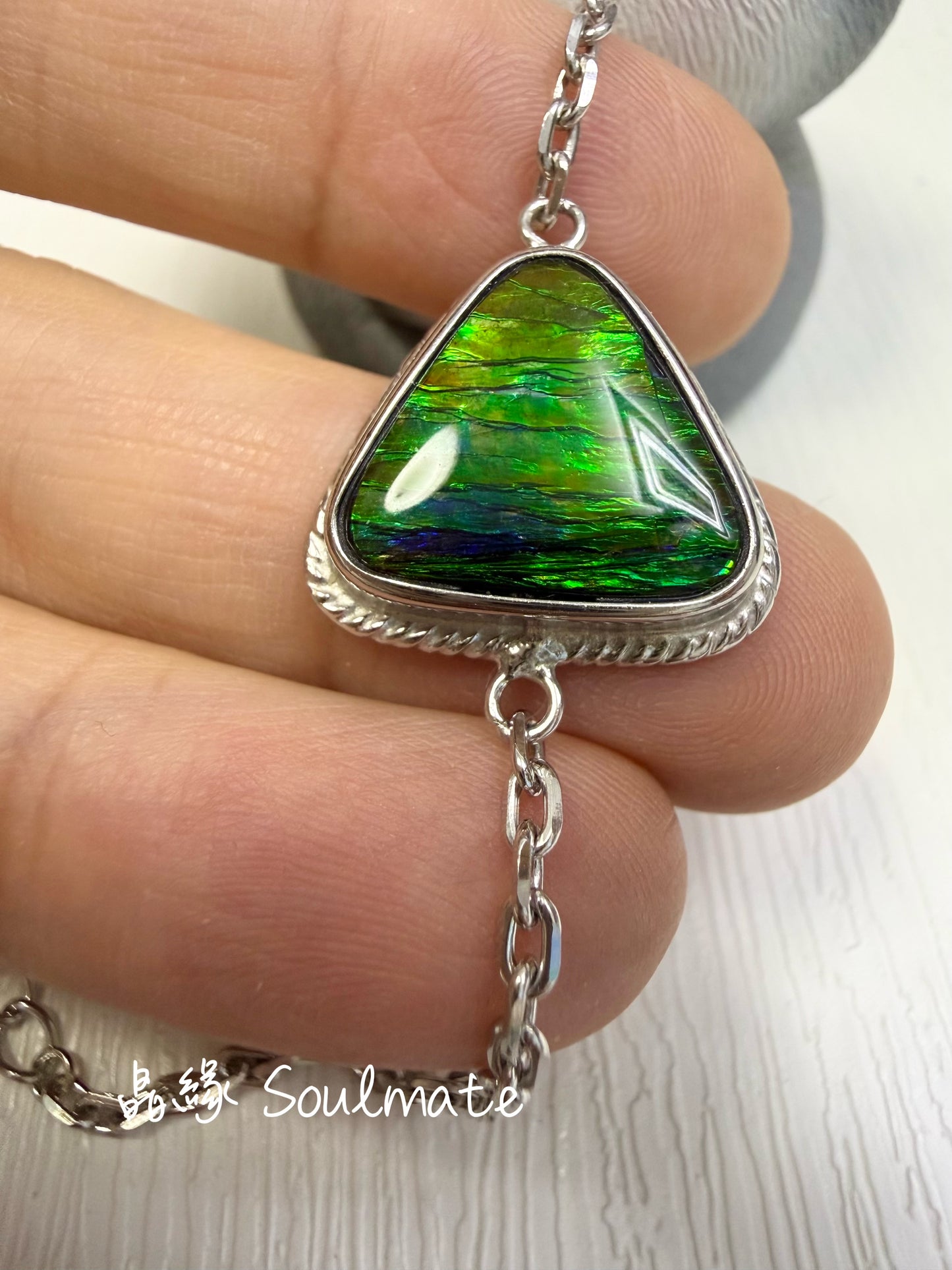 斑彩石手鏈 19x17mm (石15x13mm)