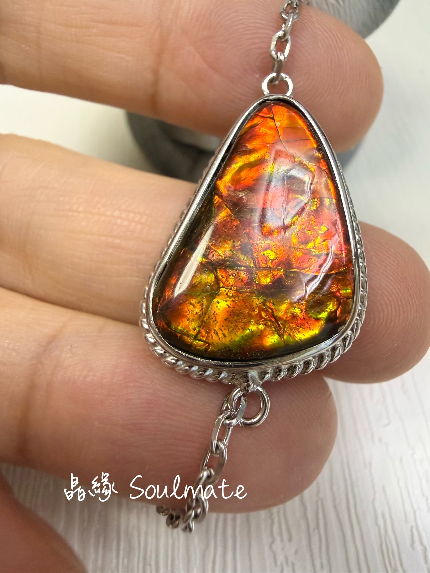 斑彩石手鏈 18x26mm (石14x22mm)