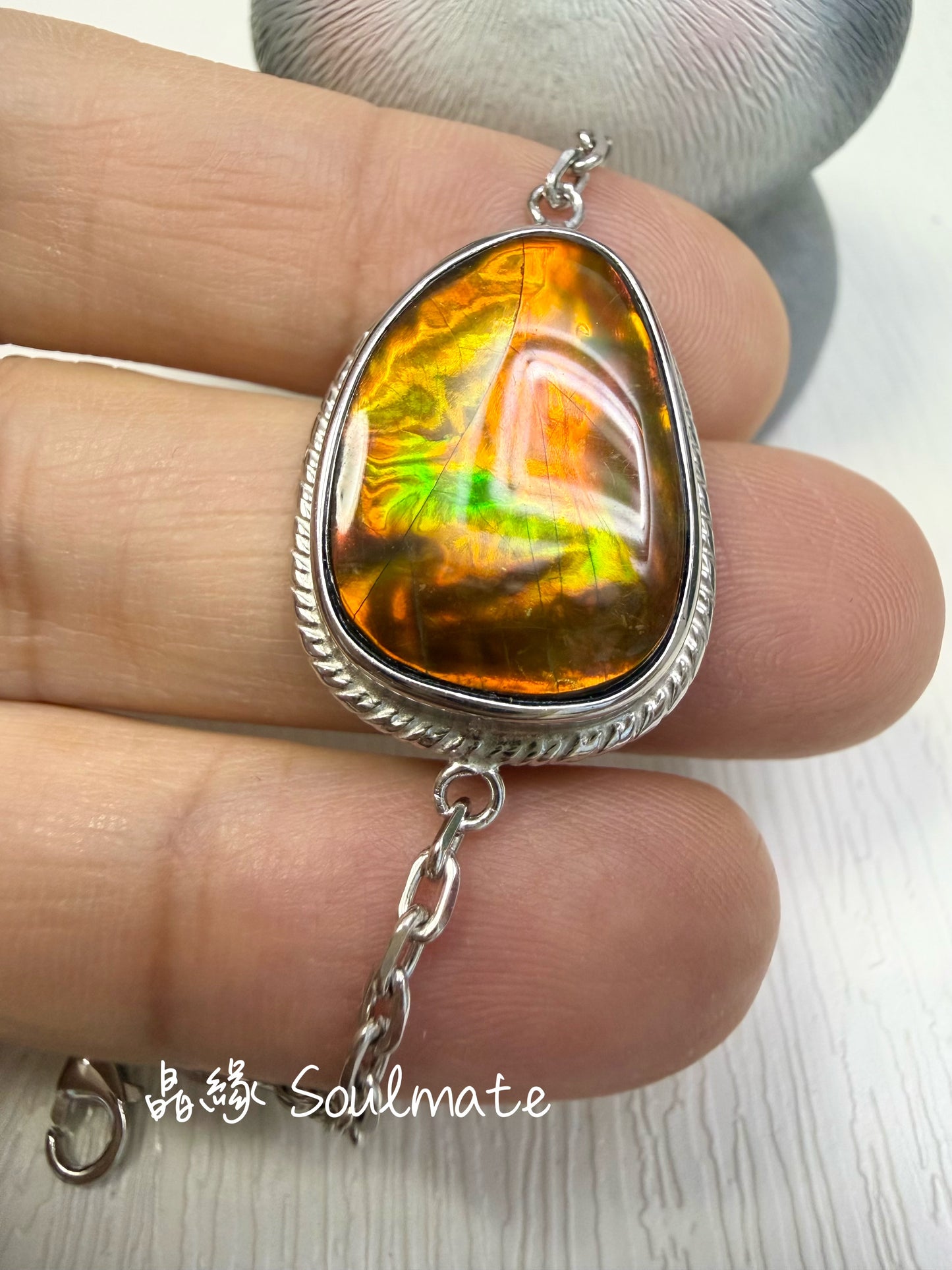 斑彩石手鏈 18x25mm (石14x21mm)