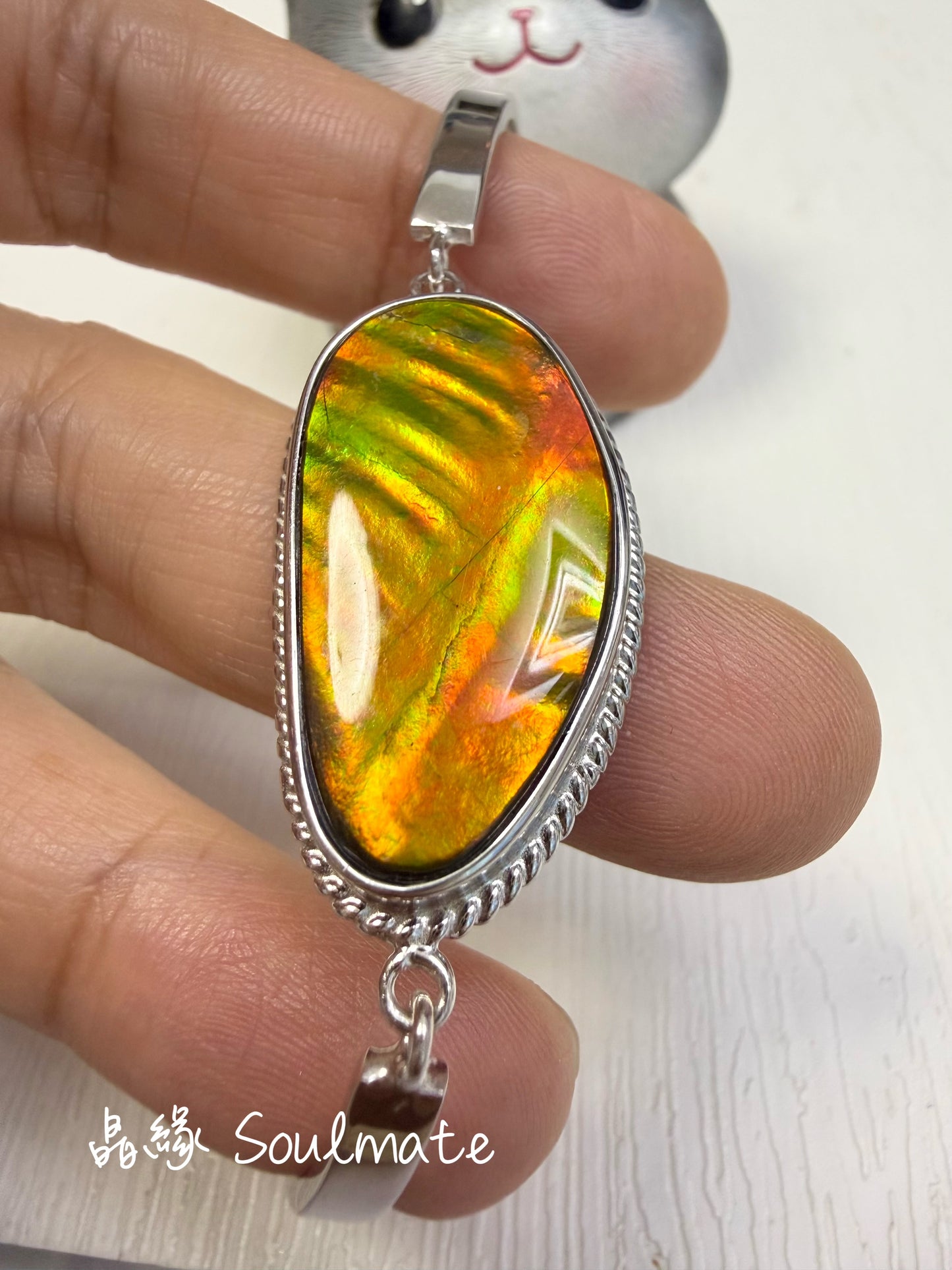 斑彩石手鏈 18x32mm (石14x28mm)