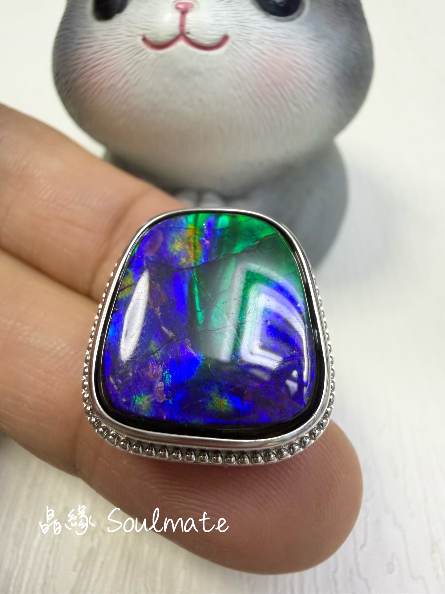 斑彩石盒子 19x26mm (石15x22mm)