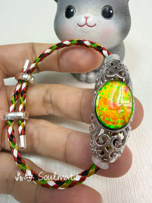 斑彩石手繩 12x16mm
