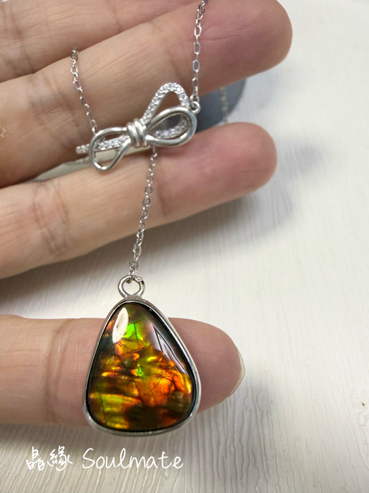 斑彩石頸鏈 12x15mm