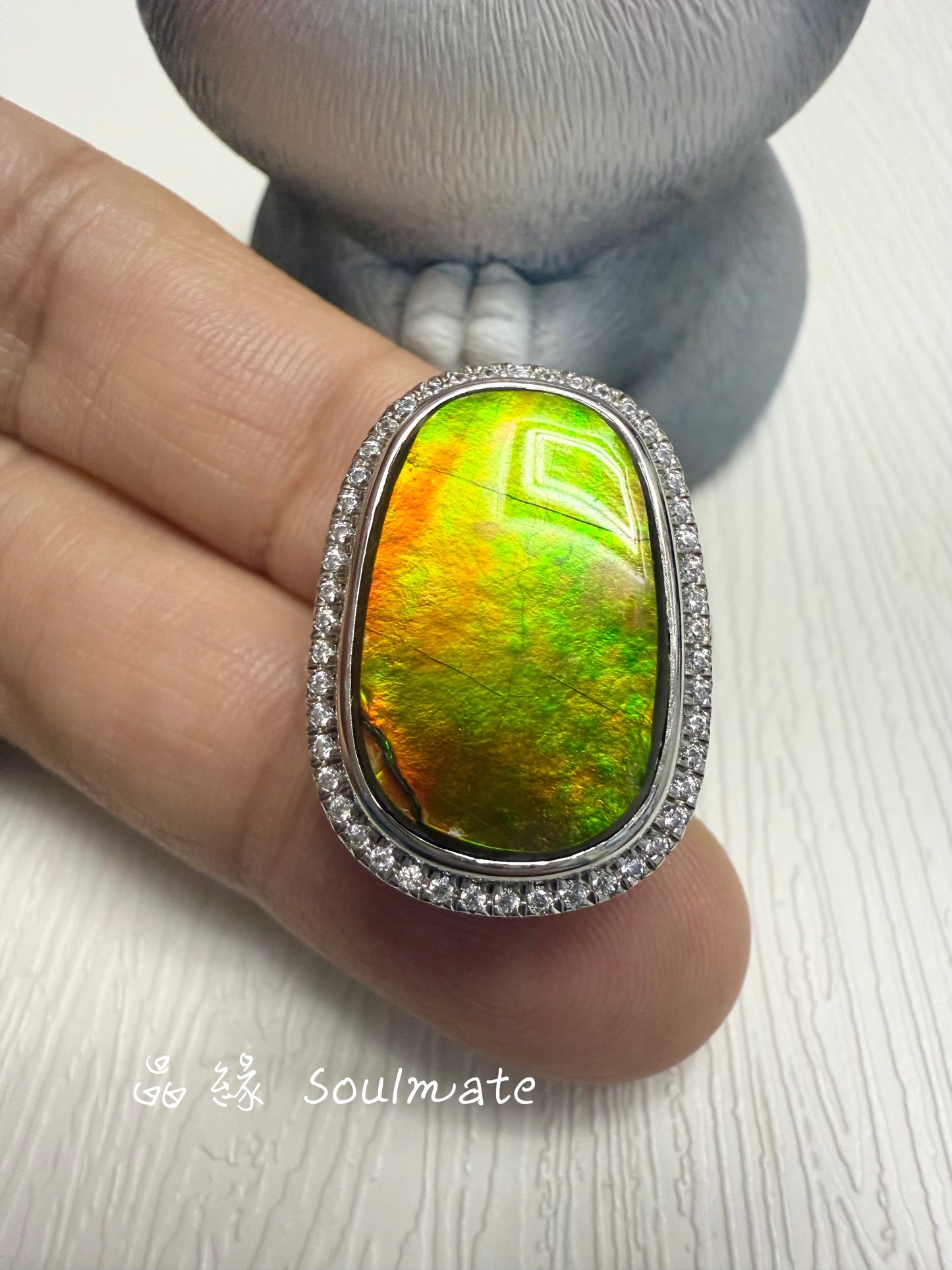 斑彩石盒子 17x19mm