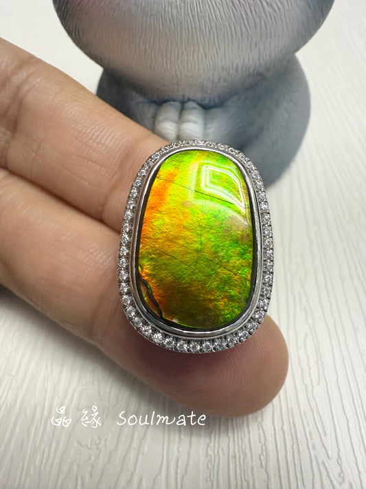 斑彩石盒子 17x19mm