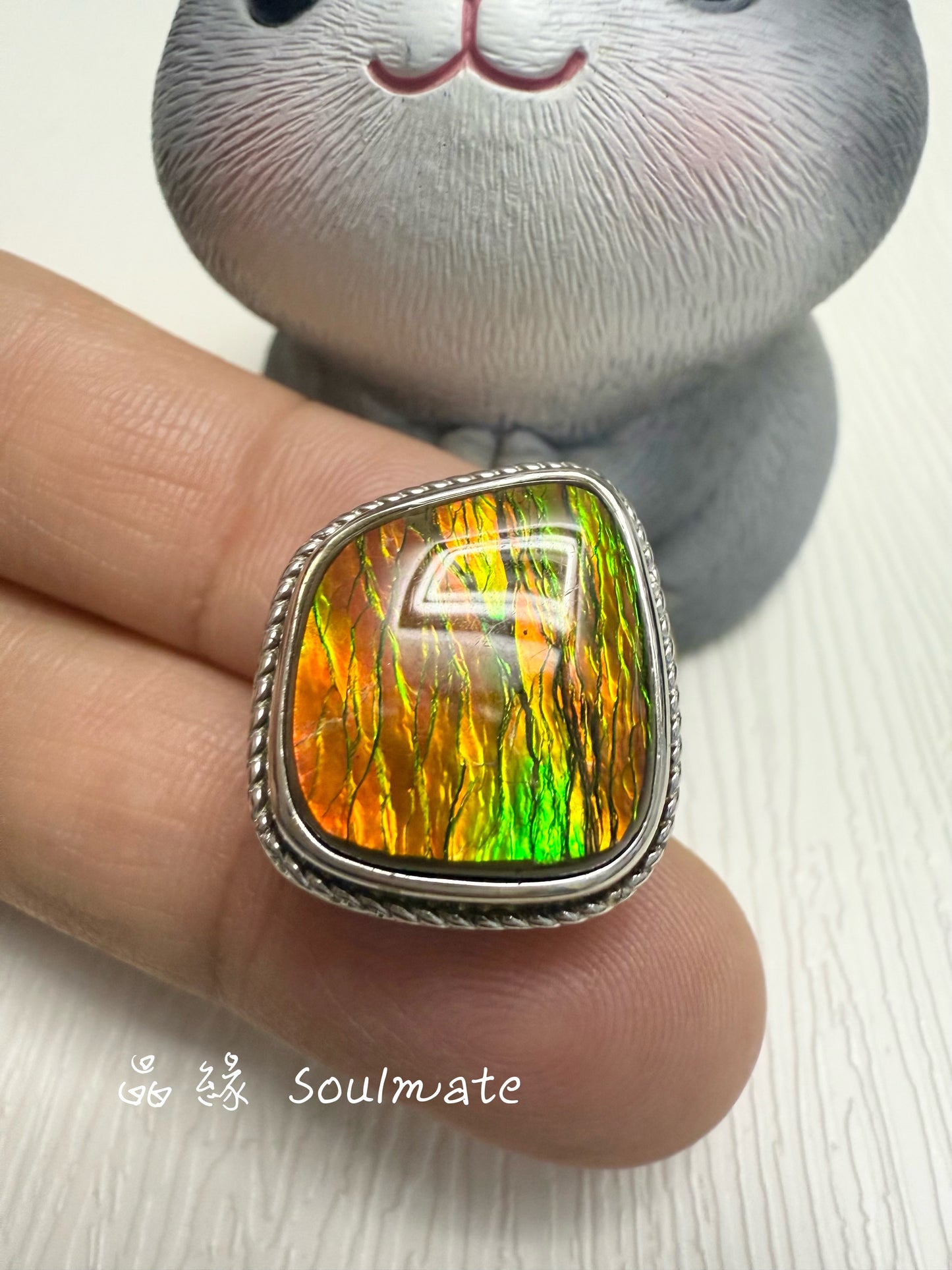 斑彩石盒子 18x19mm