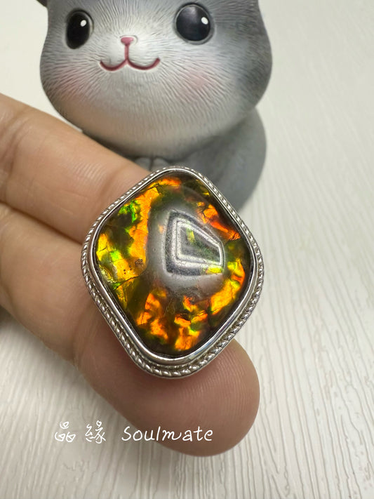 斑彩石盒子 22x26mm