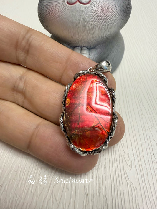 斑彩石吊墜 18x28mm