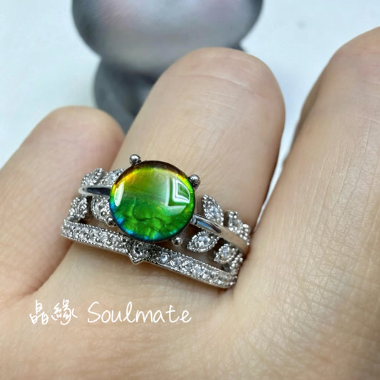 斑彩石戒指 6mm