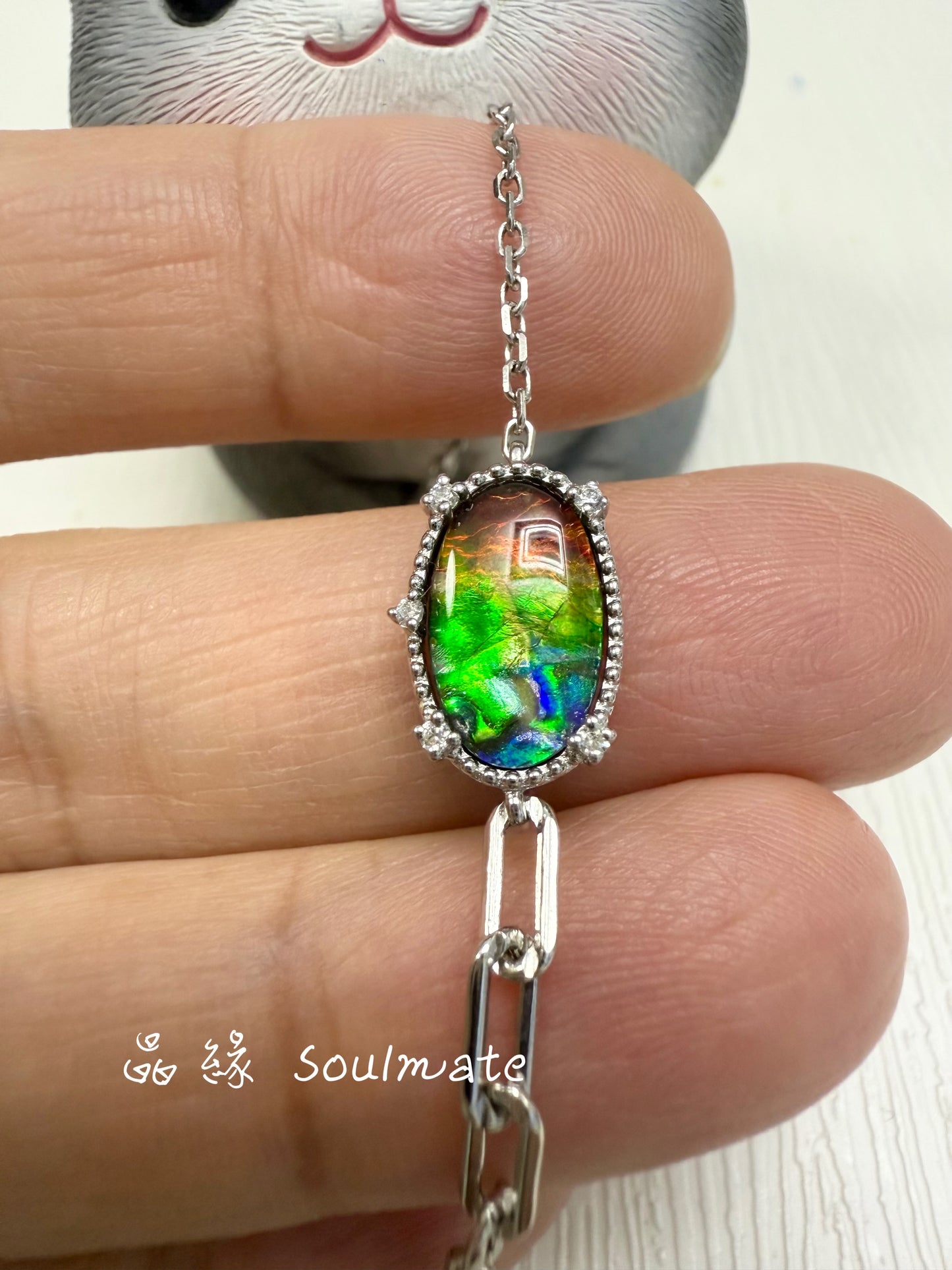 斑彩石手鏈 9x12mm