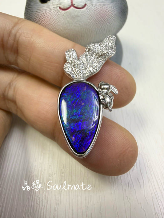 斑彩石盒子 （石10x18mm)