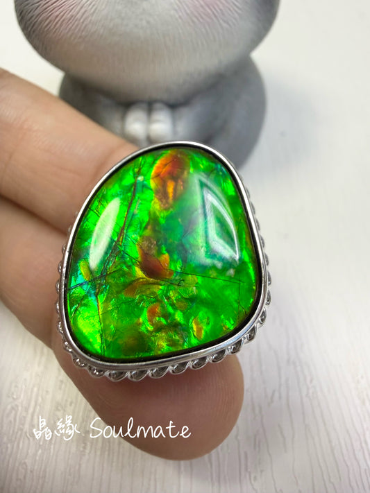 斑彩石盒子 （石18x21mm)