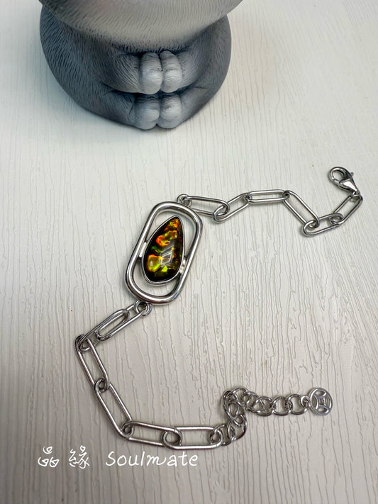 斑彩石手繩 14x22mm