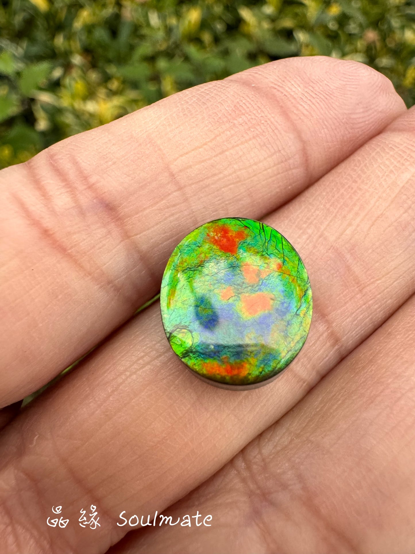 斑彩石裸石 13x14mm