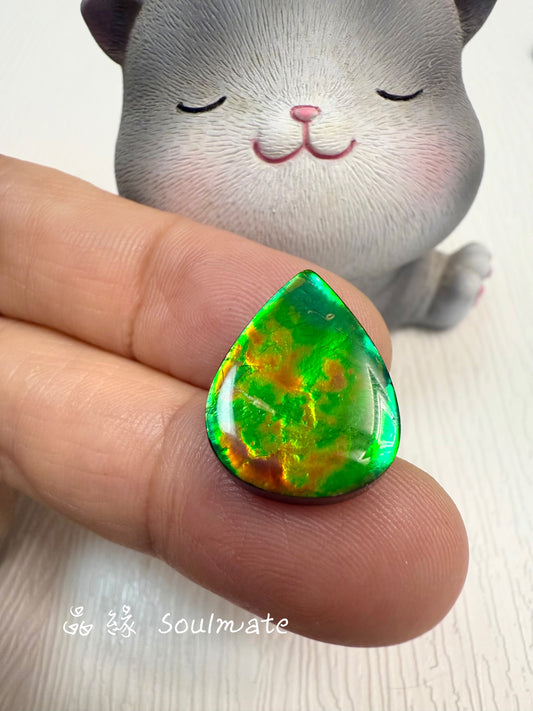 斑彩石裸石 14x18mm