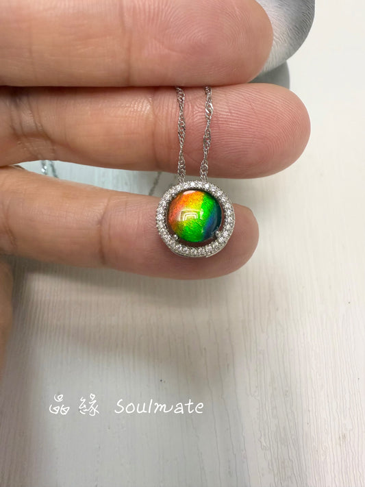 斑彩石吊墜10mm (石8mm)