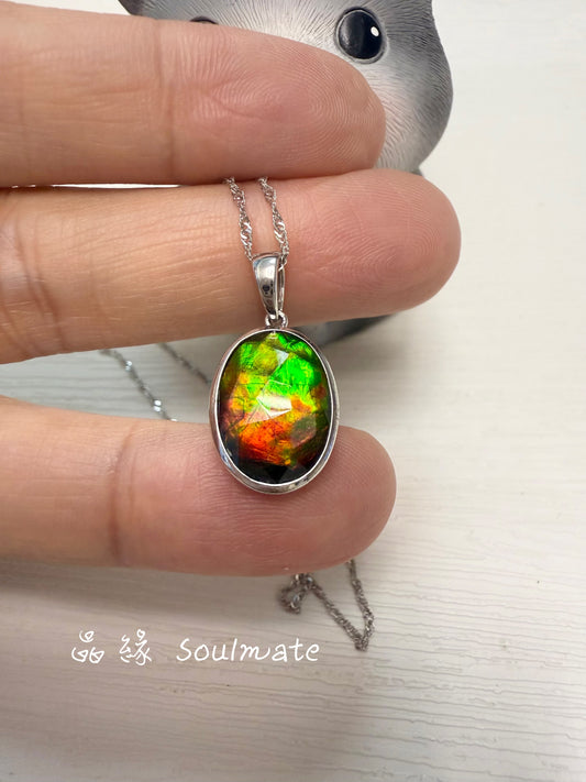 斑彩石吊墜 10x14mm