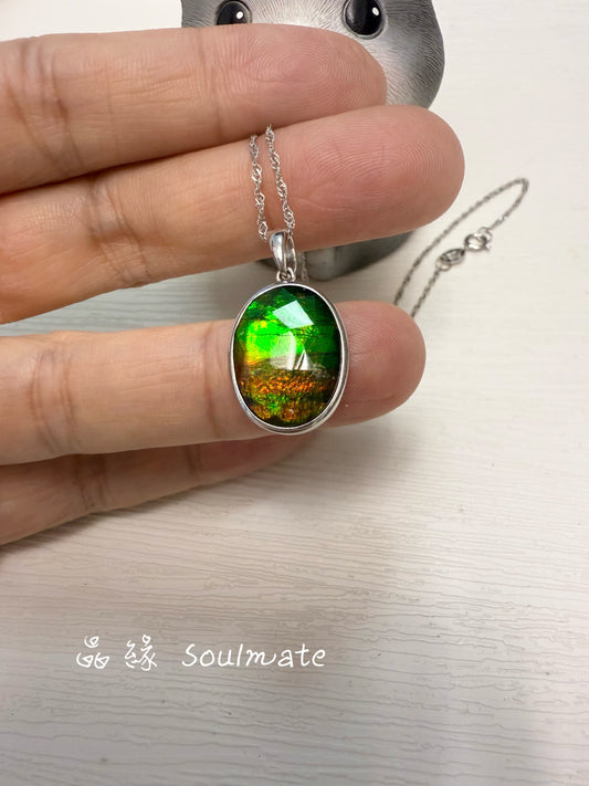 斑彩石吊墜 12x16mm