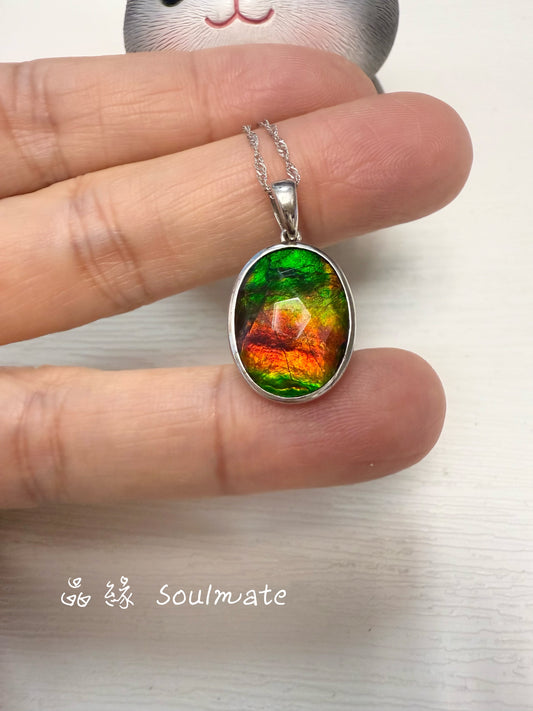 斑彩石吊墜 12x16mm