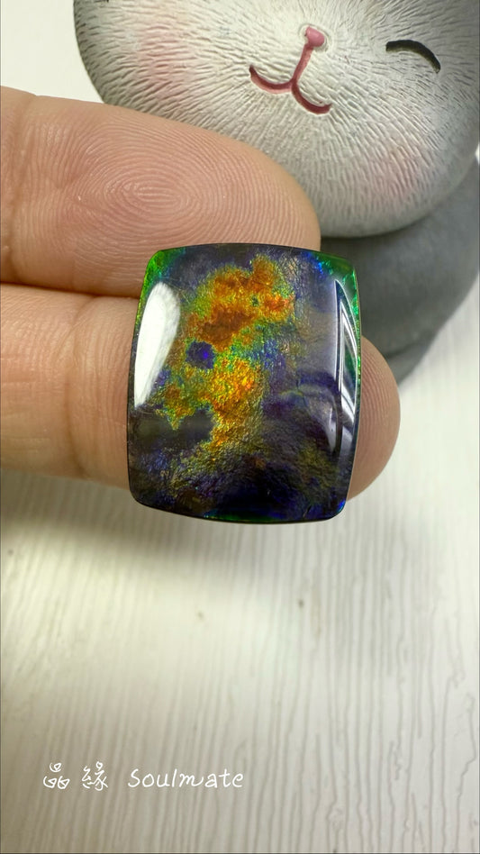 斑彩石裸石 16x19mm