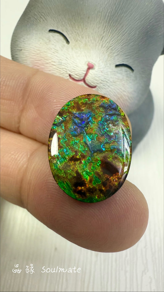 斑彩石裸石 15x20mm
